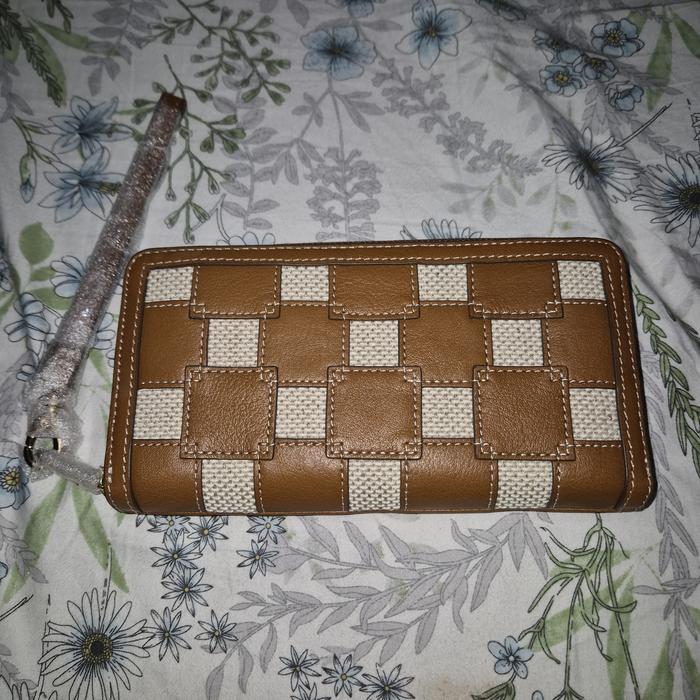Dompet Fossil Logan Zip Patchwork