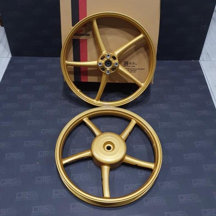Velg Velek Veleg Racing Motor Vrossi Sanca Beat Scoopy Vario 125 150 Ring 17 Gold Metalik Velg Vross
