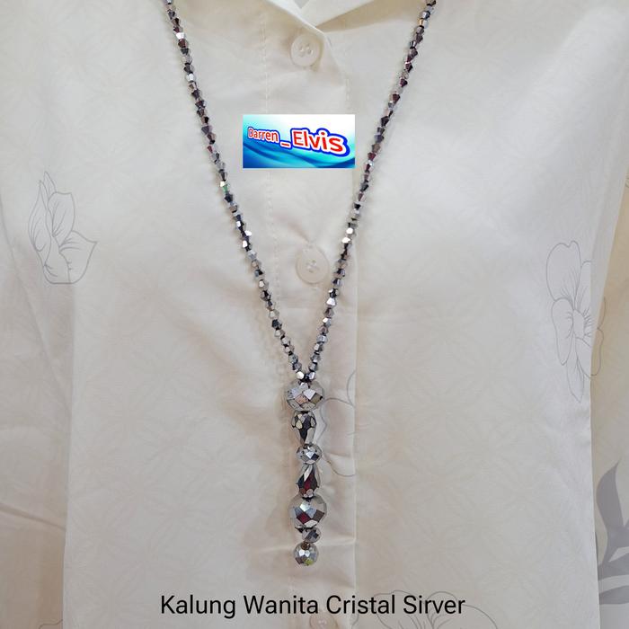KALUNG WANITA CRISTAL SILVER / DARREN ELVIS COLLECTION 001