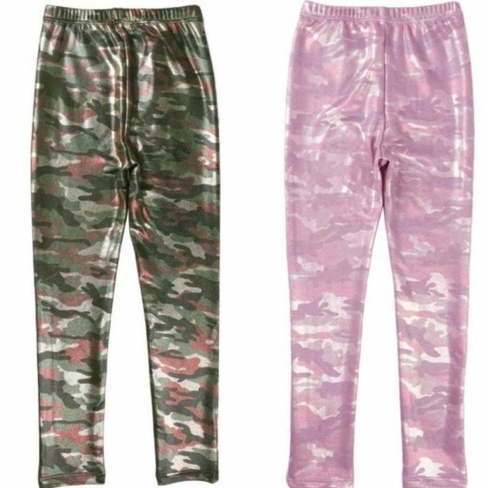 Premium Celana Legging Panjang Sport Anak Dance Jazz Senam Gymnastic Motif Army Doreng Militer Denga