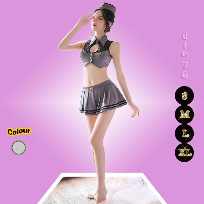 D1976 SEXY LINGERIE COSPLAY COSTUM PRAMUGARI WANITA IMPORT ALL SIZE S