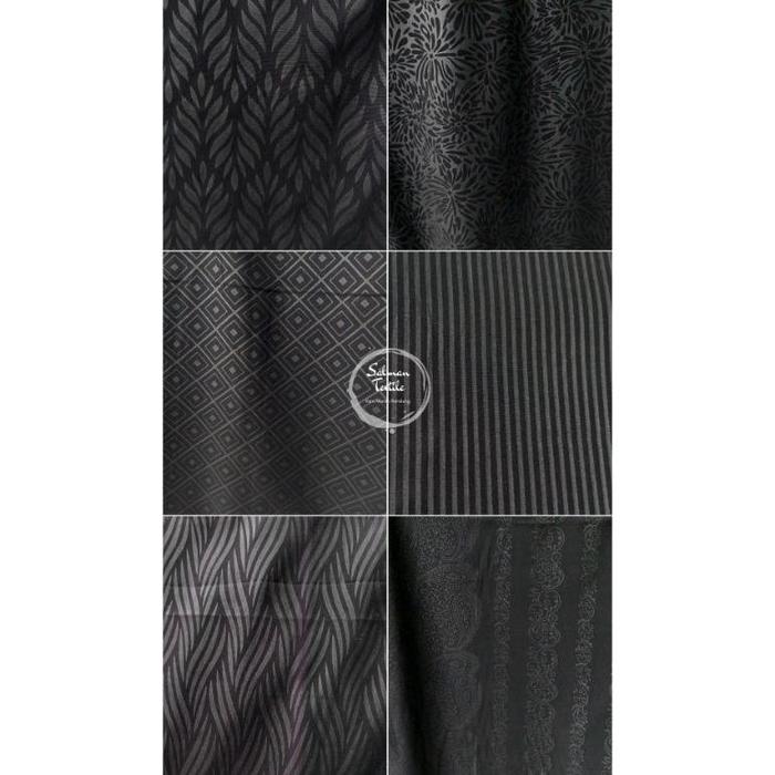 SETENGAH ROLL WOLFIS JETBLACK EMBOSS LEUWITEX