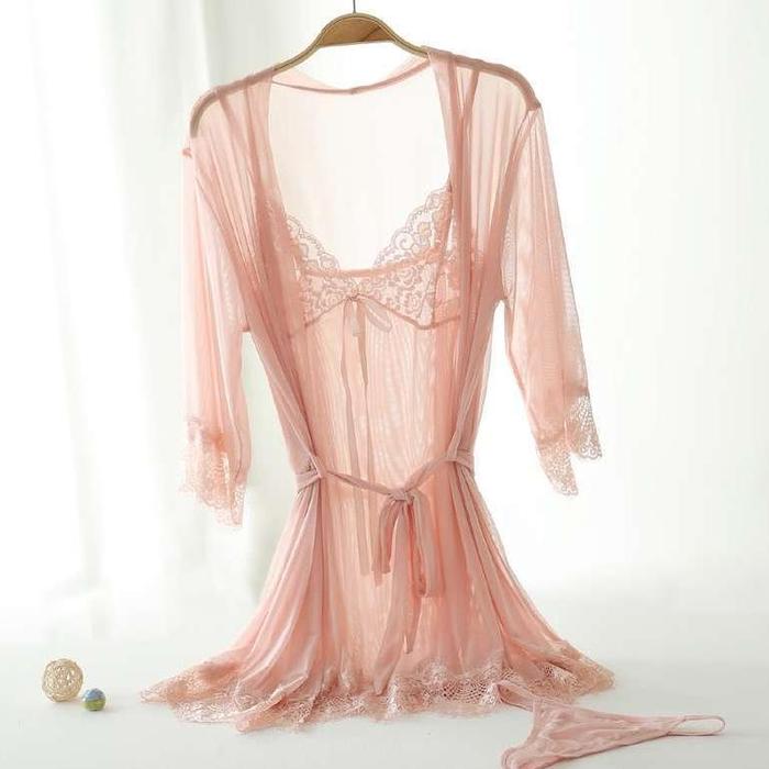 LINGERIE SEXY WANITA ONE SET KIMONO BIGSIZE 928