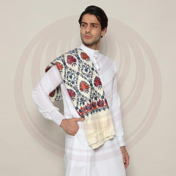 Rida/Surban Kashmiri / Sorban Kashmiri Import Premium Original Ukuran 2X1 / Rida' Kashmir Sulam / So