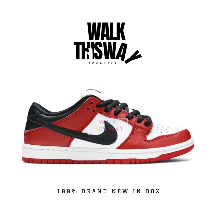 sepatu pria sneakers nike sb dunk low / sepatu nike / sneakers pria / j pack black white red