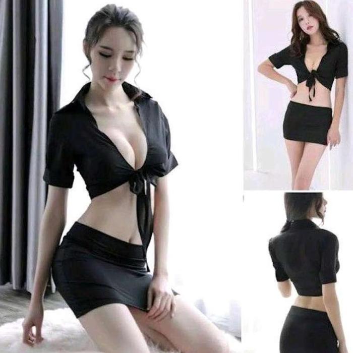 SEXY LINGERIE COSPLAY KOSTUM SEKERTARIS A0151BK
