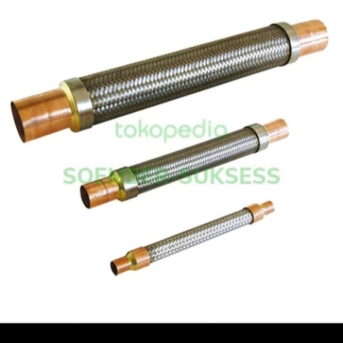 selang flexible hose 1/2 inch x 100cm pipa tembaga