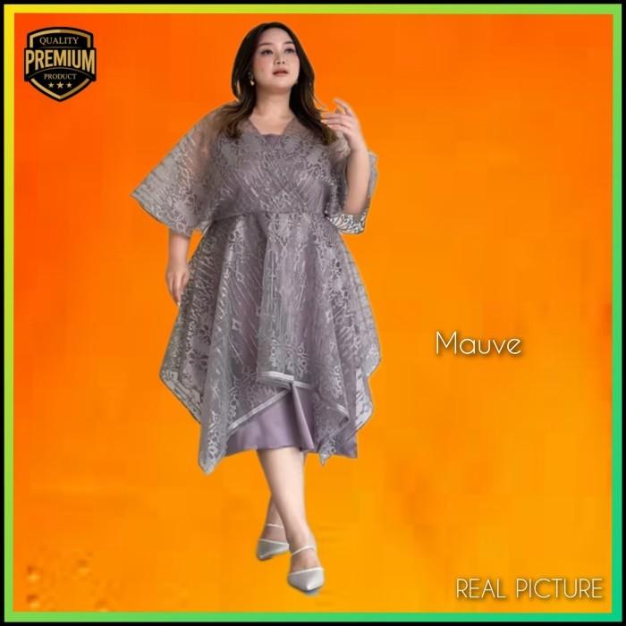 Baju Gaun Pesta Wanita Jennie Jumbo LD 125 Dress Kondangan Mauve