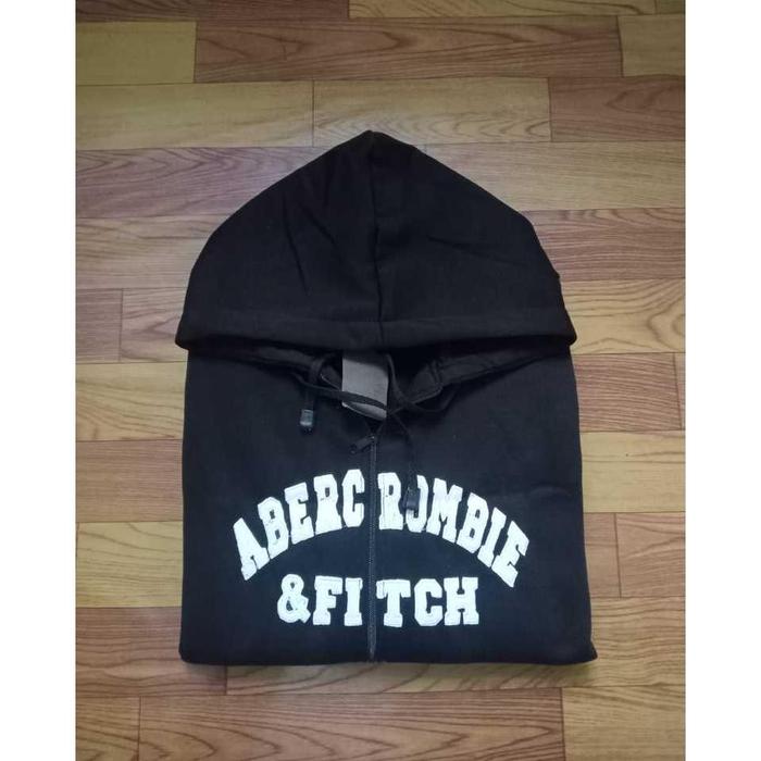 TERBARU JAKET HOODIE ABERCROMBIE &PITCH ZIPPER PUTIH PREMIUM QUALITY FULL TEG & LABEL BAHAN TEBALL U
