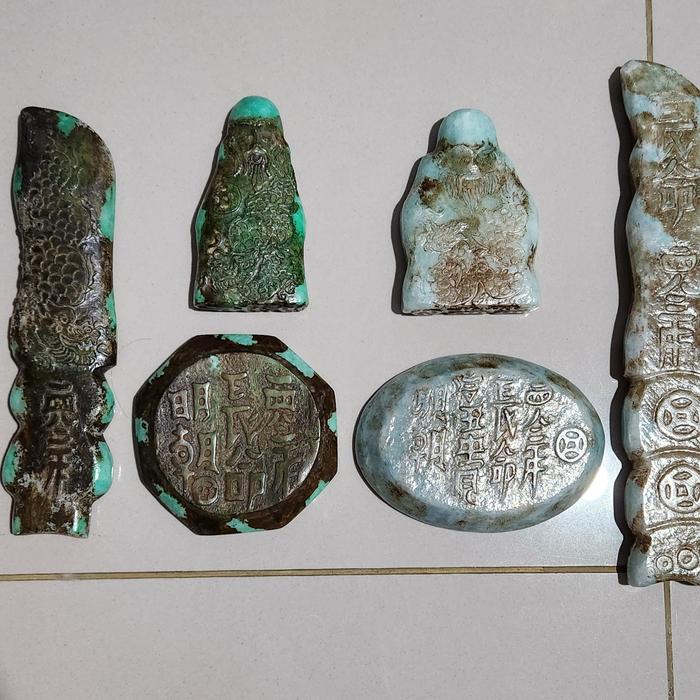 Batu Giok Antik Dinasti Ming 1 set (6pcs)