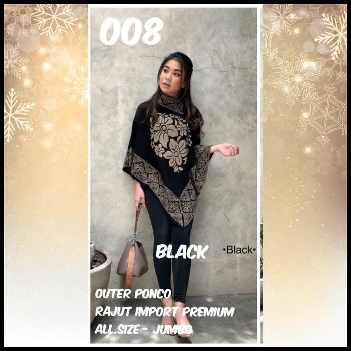 Ponco Outer Mantel Rajut Import(Adem.Tebal) All Size Fit To M-7L Best Seller