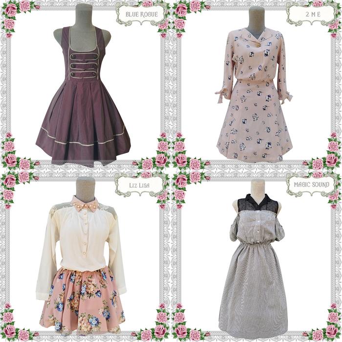 224_DRESS KAWAII & KOREAN STYLE LEST ROSE, MAJORETTY, LIZ LISA, AXES FEMME, DLL