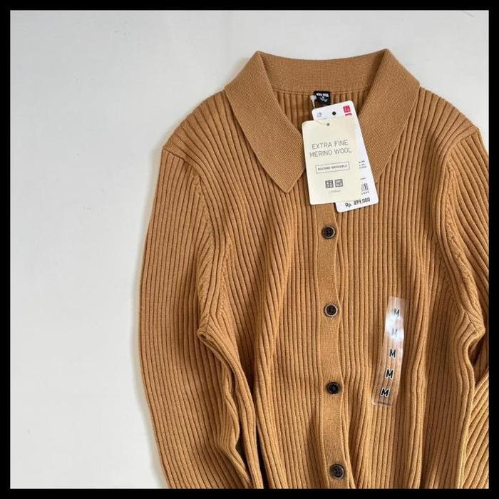 Sale Uniqlo Women Cardigan Polo Extra Fine Merino Original Terlaris