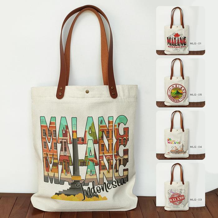 Totebag Canvas Souvenir Malang Tas Oleh Oleh Malang