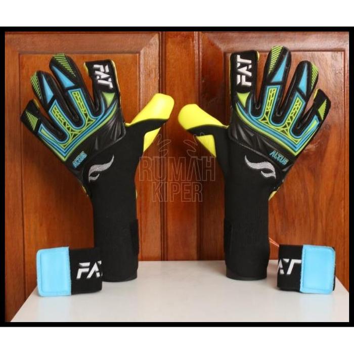 Aksesoris Pria Fat Altus Hybrid Cutblack/Blue/Lime(Sku : Fat 3224) Sarung Tangan Kiper Original Best