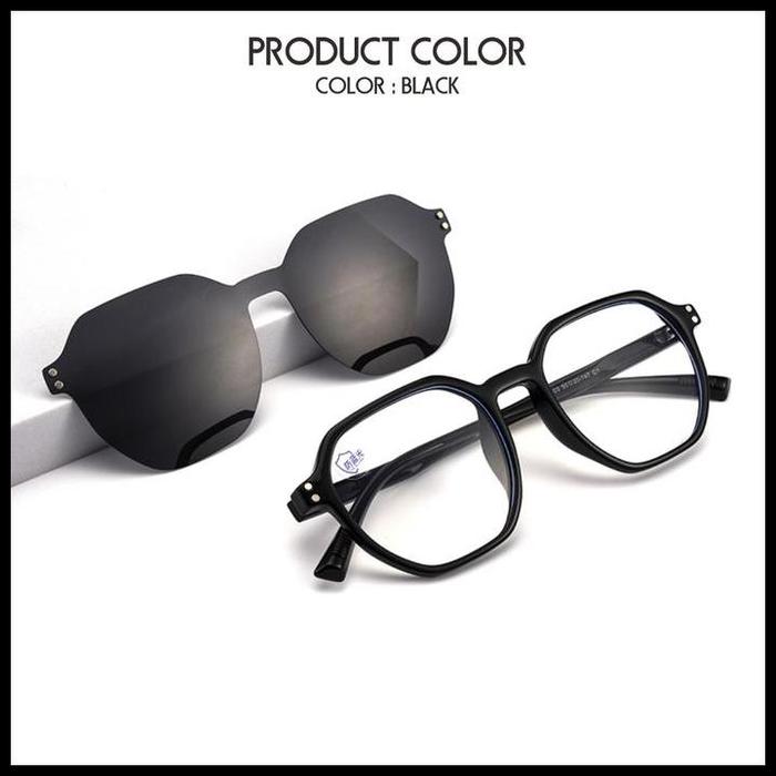Aksesoris Pria Kacamata Clip 2 In 1 I Plastik Tr90 I Berrybarton Kacamata Fashion Anti Radiasi I Ber