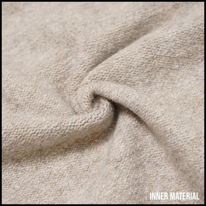 Suare Half Zip-Up Faux-Wool Knit Jacket Terbaru