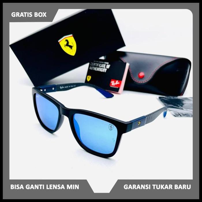 Aksesoris Pria New Kacamata Sangglass Rayban006 Ferarri 8342 Oval Polarized + Uv400 / Kacamata Pria 
