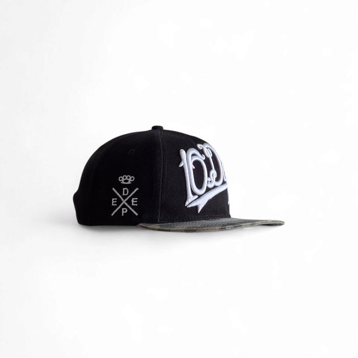 TOPI 10 DEEP SNAPBACK HITAM
