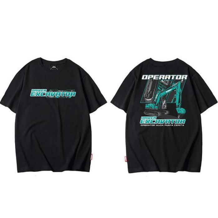 KAOS OVERSIZE DRIVER EXCAVATOR KOBELCO OPERATOR MUDA PUNYA CERITA BIG SIZE JUMBO