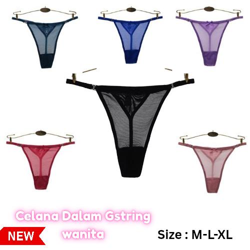 Celana Dalam Gstring  Tali Satu Transparan Tali Karet Import Premium