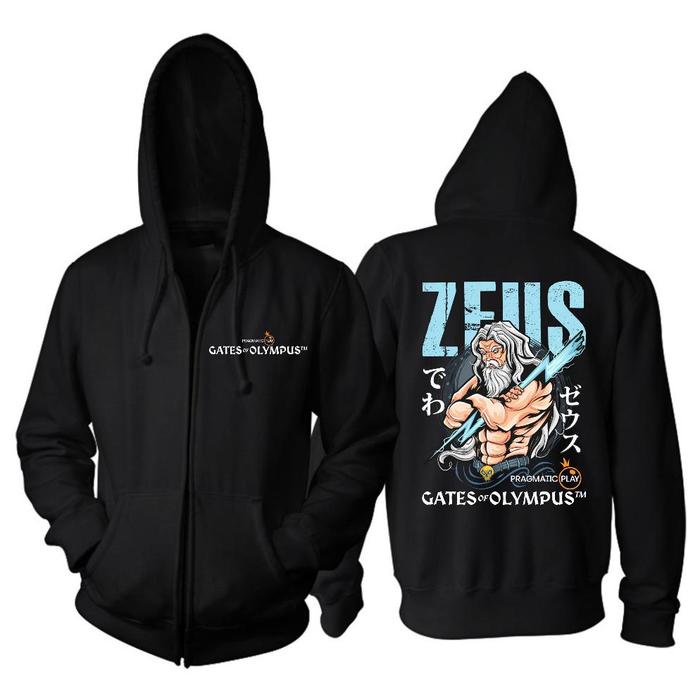 JAKET ZIPPER ZEUS GATES OF OLYMPUS PRAGMATIC PLAY GAME SLOT BIG SIZE JUMBO