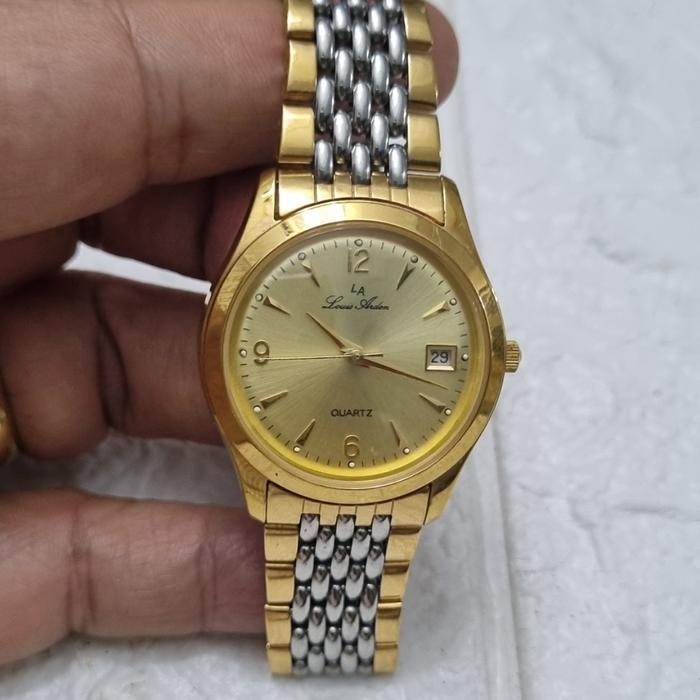 jam tangan rantai pria KLASIK VINTAGE LOUIS ARDEN ORI TANGGAL GOLD PLATE PREMIUM