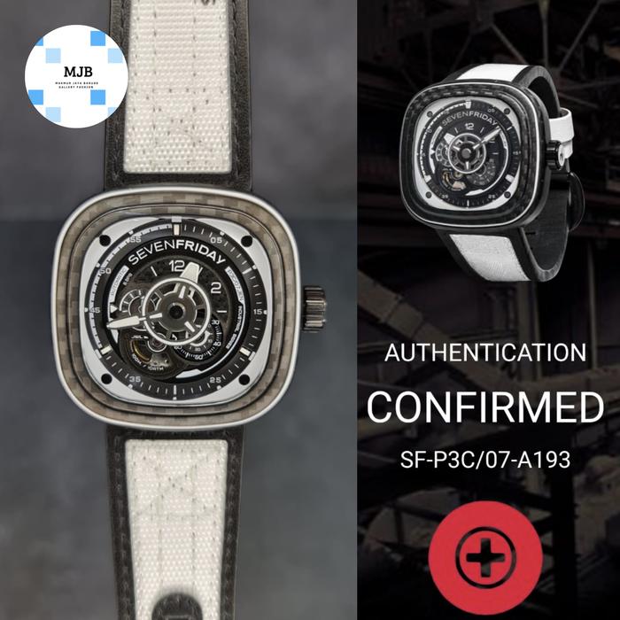 Jam pria automatic sevenfriday SF-P3C/07-A193 AUTHENTICATION Strap canvas D.47mm