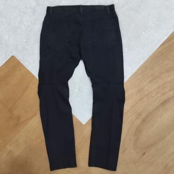 celana panjang jeans black IDUN white LINE