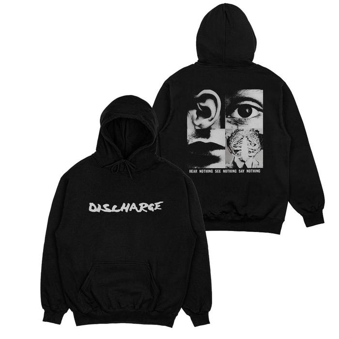 Hoodie Jumper Pria Distro Band Discharge Premium Quality Bahan Katun Tidak Berbulu Size M L Xl Xxl X