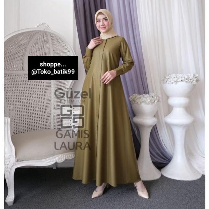 gamis laura ori guzel kualitas premium ready size standar dan jumbo