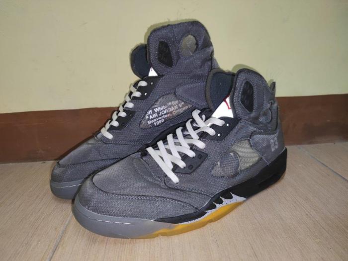 AJ Retro 5 SP Muslin x Off White, Size 47/30.5cm Vietnam (2nd Like New)