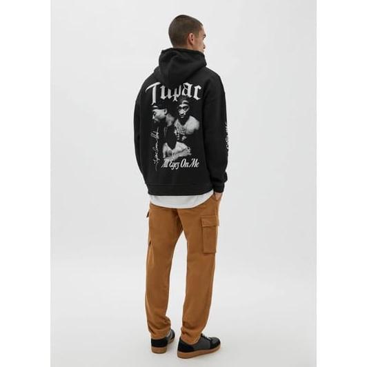 Jaket Hoodie Pull And Bear Tupac Motip Pullprint Bahan Tebal Gramasi 280 / Jaket Sweater Hoodie Tupa