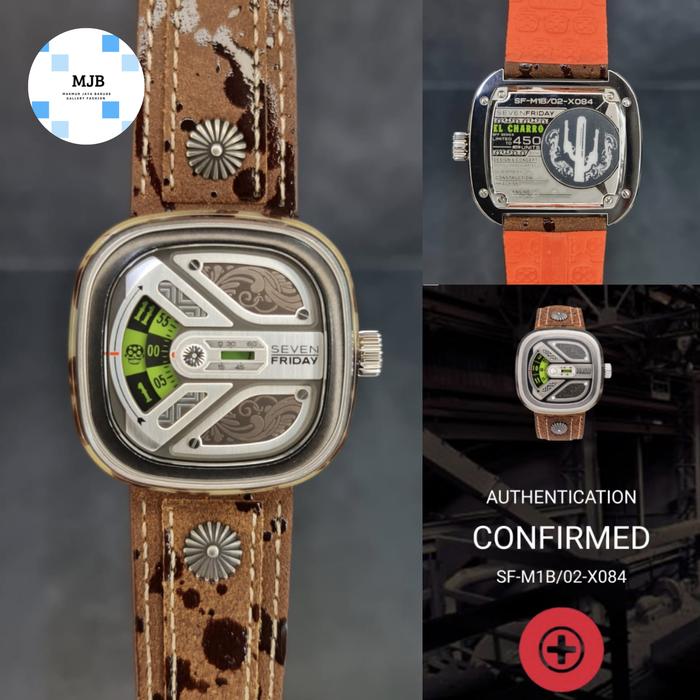 Jam tangan automatic pria sevenfriday SF-M1B/02-X084 leather brown strap D.47mm
