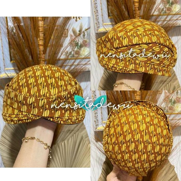 (PROMO) BLANGKON PRADA PENGANTIN, MODEL SOLO - MOTIF LERENG NENG