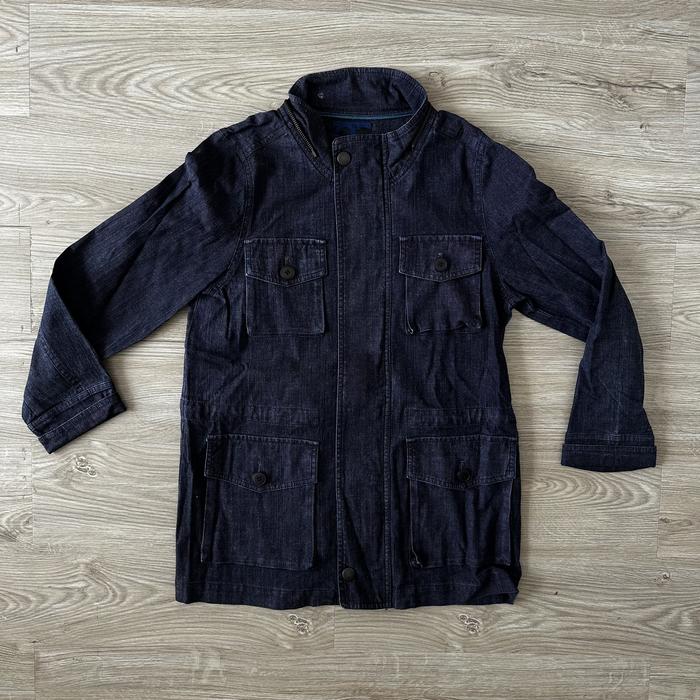 England denim cargo jacket (not zara jeans, visvim, bluesville )