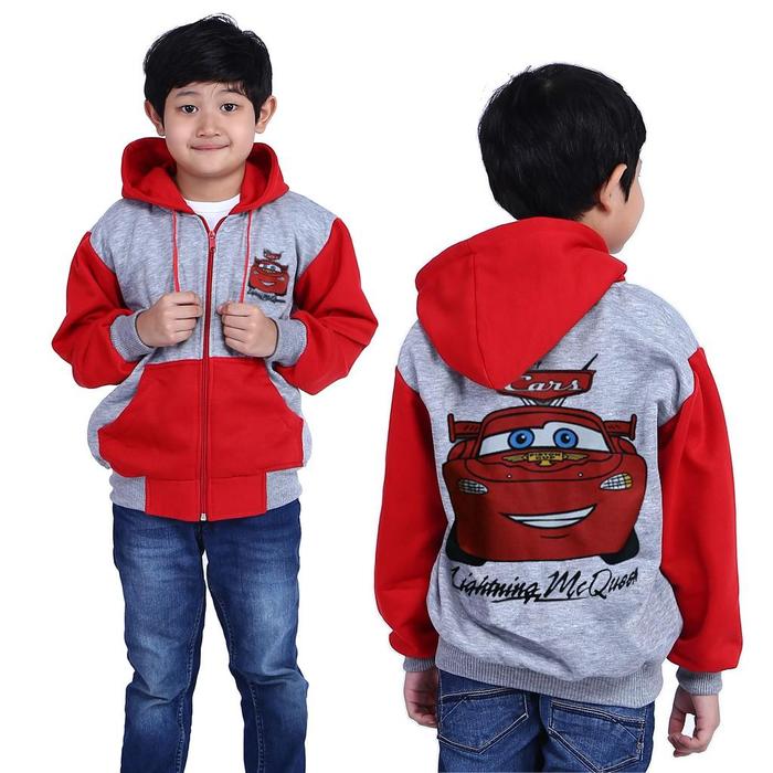 Bisa Bayar Ditempat (Bisa Cod)Jaket Anak Karakter Cars Mq Queen Abu Merah
