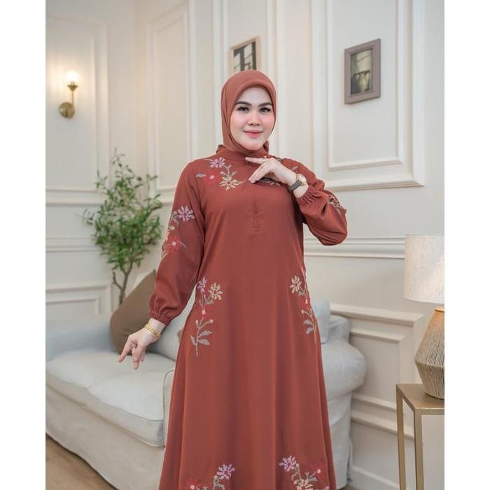 ARRAYA Drees Gamis Arraya Motif Bordir Terbaru Abaya Arraya Gamis Bordir Busui Gamis Wanita