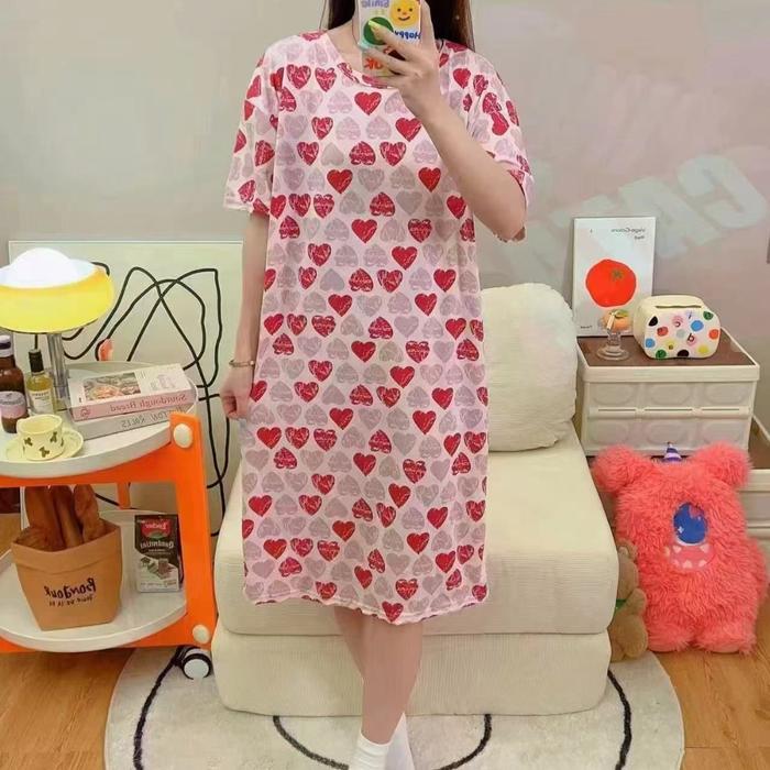 Daster Kaos import spandeks Karakter Size standar Ld 110 | Daster wanita kekinian baju tidur wanita