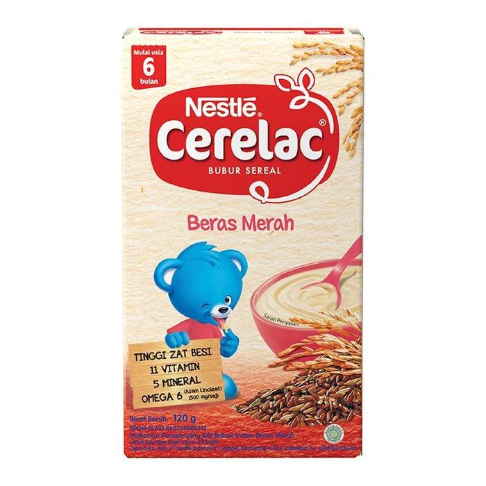 Terbaru Nestle Cerelac Bubur Bayi Instant Beras Merah Usia 6-24 Bulan 120 G X 5 Terlaris