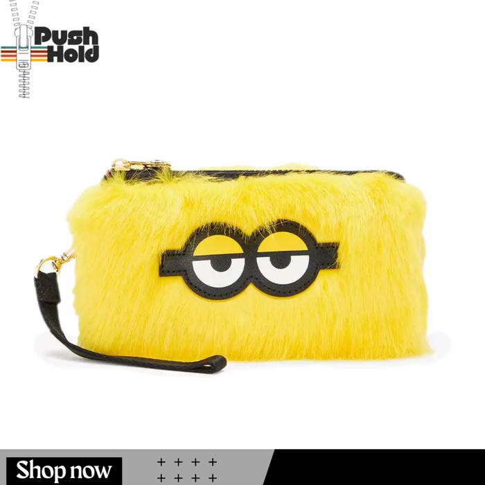 Kipling CREATIVITY L KI58292MI  Minions Fur Pouch Dompet Wanita Original - Minions Fur Fun