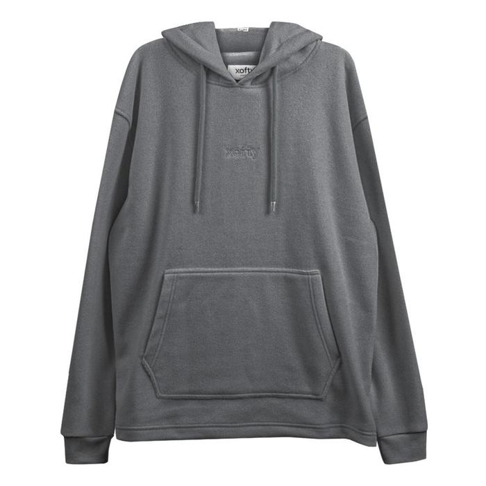 Xofty Sweater Hoodie Boxy Fit Pria Dan Wanita Valtari Grey