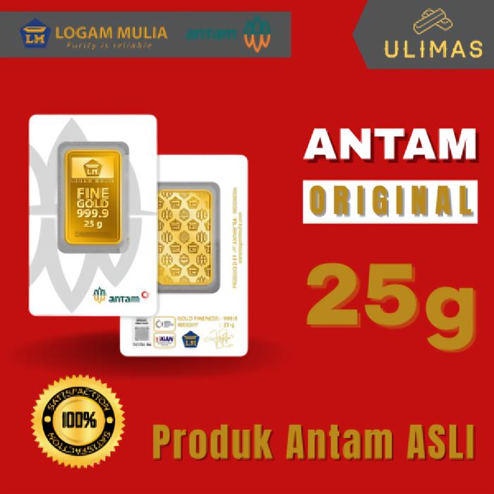 Emas Batangan 25 Gram Logam Mulia/Antam/Original