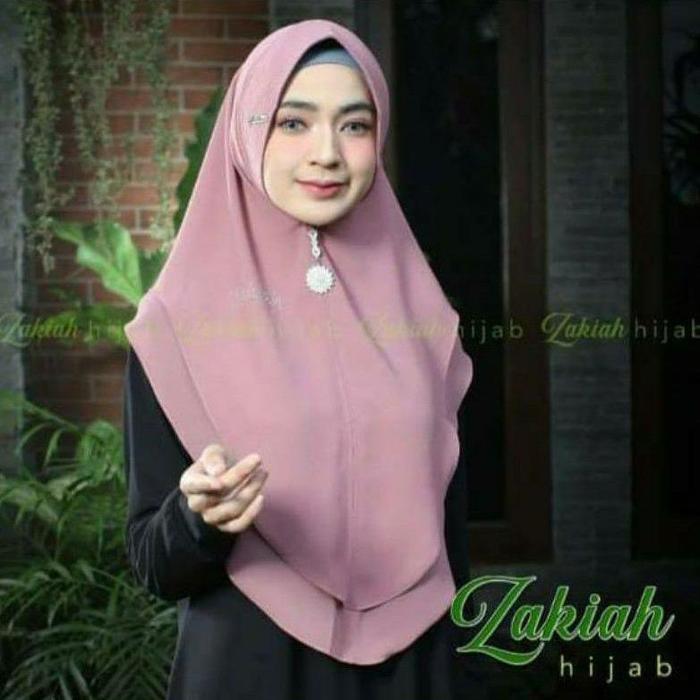 Okeshopping Hijab_Jilbab Instan Khimar Ceruty Oval Size L Khimar Mahya Plat Besi Ori Zakiah
