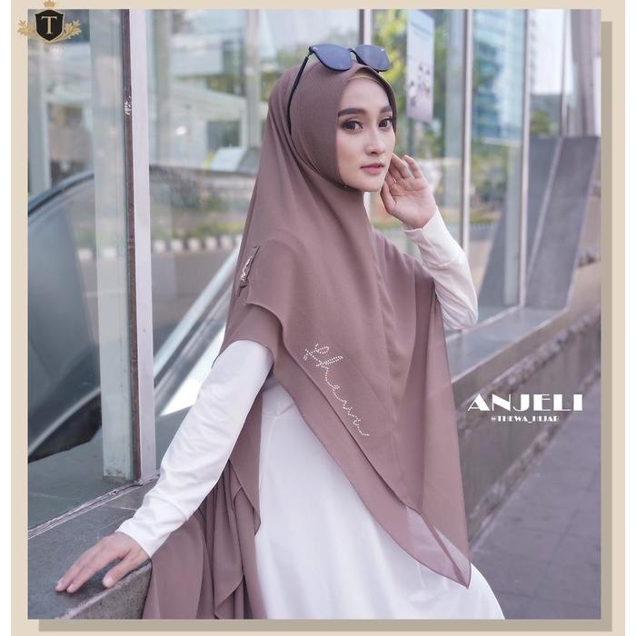 Thewa - Hijab | Kerudung | Khimar | Bergo |'' Anjely ” Jumbo Lancip 2 Layer