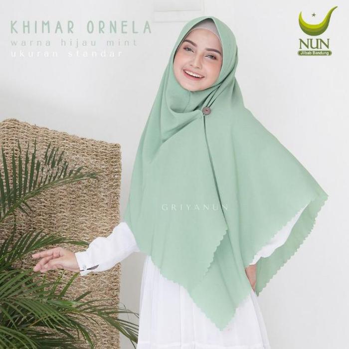 [Warna 2] Jilbab Nun / Kerudung Ornela Nun Hijab/Jilbab Segitiga Instan Pet