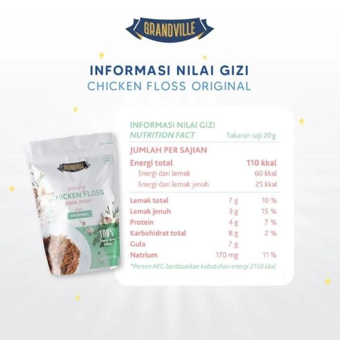 Terbaru Grandville Abon Crunchy / Abon Mpasi Bayi Anak / Abon Sapi Ayam Ikan Mpasi Terlaris