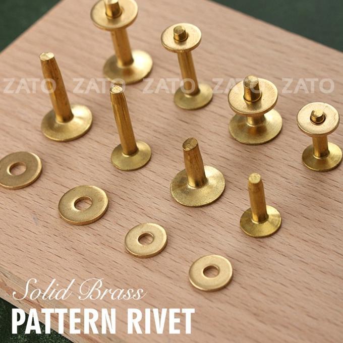 AMERICAN SOLID BRASS PATTERN RIVETS - NAIL RIVET - LEATHER TOOLS