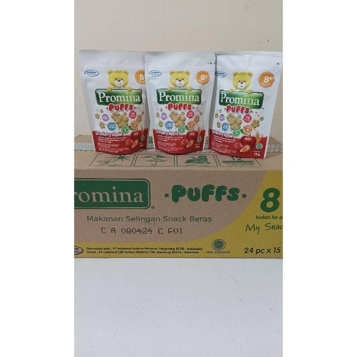 Terbaru Promina Puffs Pisang / Blueberry / Strawberry Apel - Isi 1 Dus 24 Pcs Terlaris