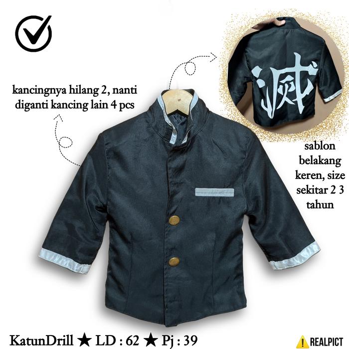 Blazer Cosplay Anak Size 2 Tahun Harajuku Style Jas Kemeja Seragam Sekolah Jepang Balita TK Kinderga